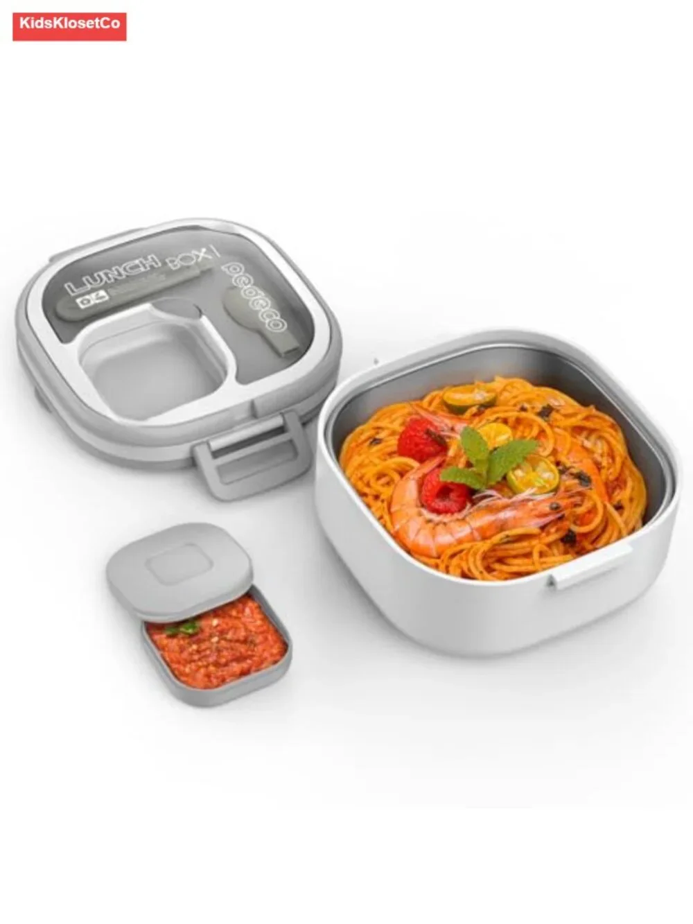 Stainless Steel Bento Lunch Box with Removable Compartment, BPA-Free,